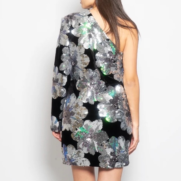 NWT Sabina Musayev Juliette Dress in Multi Silver - Picture 4 of 9
